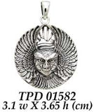 Ariel The Bird Goddess Sterling Silver Pendant by Oberon Zell  TPD1582