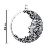 Moon Goddess Sterling Silver Pendant By Oberon Zell TPD3503