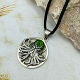 Mythic Images Cthulhu Silver Pendant with Gemstone by Oberon Zell TPD1707