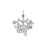Cimaruta Witch Sterling Silver Jewelry Charm Pendant