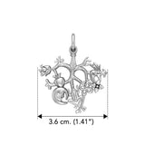 Cimaruta Witch Sterling Silver Jewelry Charm Pendant