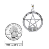 The Pentacle with Book of Shadows Silver Pendant TPD4547