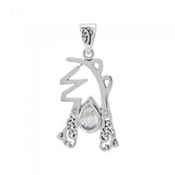 Sei Hei Ki Symbol from Reiki Collection Sterling Silver Pendant with Gemstone TPD4922 - Jewelry