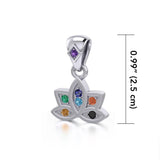 Lotus Sterling Silver Pendant with Chakra Gemstone TPD4961
