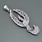 Mythical Celtic Phoenix Silver Pendant TPD5724