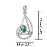 Peter Stone Golden Ratio Silver Pendant with Gemstone TPD6178