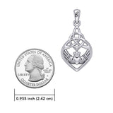 Celtic Claddagh Triquetra Heart Sterling Silver Pendant - Symbol of Eternal Love by Peter Stone Jewelry TPD6205