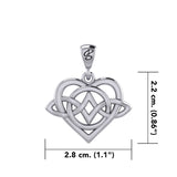 Celtic Eternal Love Bythol Sterling Silver Pendant – Timeless Symbol of Love and Devotion by Peter Stone Jewelry TPD6214