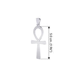 Medium size 50 mm. Ankh Sterling Silver Pendant TPD6317