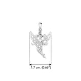 Celtic Tinker Bell Fairy Sterling Silver Pendant TPD6320