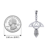 Goddess with AA Recovery Symbol Sterling Silver Pendant TPD6347