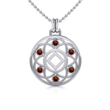 Flower of Life with NA Symbol Sterling Silver Pendant TPD6381