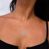 The Flower of Unity with AA Recovery Symbol Sterling Silver Pendant TPD6422