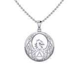 Celtic Phoenix with AA Recovery Symbol Sterling Silver Pendant TPD6431