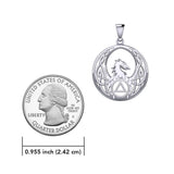 Celtic Phoenix with AA Recovery Symbol Sterling Silver Pendant TPD6431