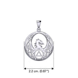 Celtic Phoenix with AA Recovery Symbol Sterling Silver Pendant TPD6431