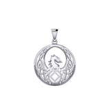 Celtic Phoenix with NA Recovery Symbol Sterling Silver Pendant TPD6432