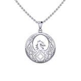 Celtic Phoenix with NA Recovery Symbol Sterling Silver Pendant TPD6432