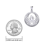 Celtic Phoenix with NA Recovery Symbol Sterling Silver Pendant TPD6432