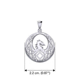 Celtic Phoenix with NA Recovery Symbol Sterling Silver Pendant TPD6432