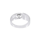 Pride Symbol with Rainbow Color Inlay Silver Ring TR285