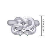 Sterling silver Tight in the knot snaking ring Oberon & Rhiannon Zell wedding Men rings Designed by Oberon Zell TRI2469