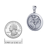 Om Silver Pendant with Chain Set TSE685