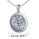 Om Silver Pendant with Chain Set TSE685