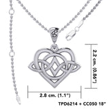 Celtic Eternal Love Bythol Sterling Silver Pendant – Timeless Symbol of Love and Devotion by Peter Stone Jewelry TPD6214