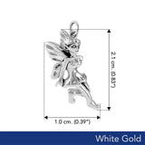 Enchanted Fairy Solid White Gold Charm WCM637