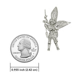 Archangel Michael 14K White Gold Pendant WPD3073