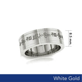 Steve Miller Dumuzid, Dumuzi or Tammuz God White Gold Spinner Ring WRI2482