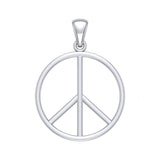 Peace Symbol Sterling Silver Pendant JP027