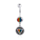 Rainbow Disc Silver Pendant TP3639 - Jewelry