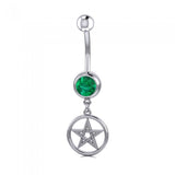 Silver Pentagram Pentacle Body Jewelry - Magicksymbols