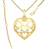 Heart in Heart Yellow Gold Pendant GPD3422