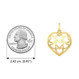 Heart in Heart Yellow Gold Pendant GPD3422