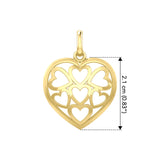 Heart in Heart Yellow Gold Pendant GPD3422