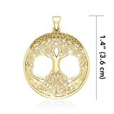 The Tree of Life, Beyond astounding ~ Sterling Solid Gold Jewelry Pendant GPD3544