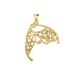 Butterfly Wing 14K Yellow Gold Pendant GPD3586