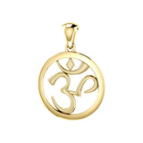 Om Symbol Solid Gold Pendant GPD3848