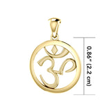 Om Symbol Solid Gold Pendant GPD3848