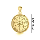 Sigil of the Archangel Uriel Small Solid Gold Pendant GPD4785 - Jewelry