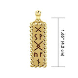 Runes of Woden Solid Gold Pendant GPD5027 - Jewelry