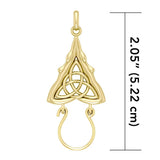 Goddess Solid Gold Charm Holder Pendant GPD5086