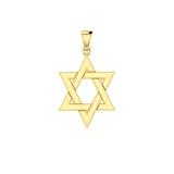 Star of David 14K Yellow Gold Pendant GPD5503