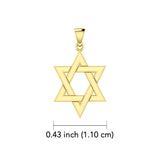 Star of David 14K Yellow Gold Pendant GPD5503