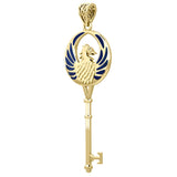 Phoenix Spiritual Enchantment Key Solid Gold Pendant GPD5685