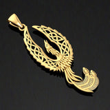 Mythical Celtic Phoenix Solid Gold Pendant GPD5724