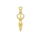 Embrace the Divine Feminine: Nile River Goddess Solid Gold Pendant - GPD982 | Awaken the Power of the Sacred Feminine